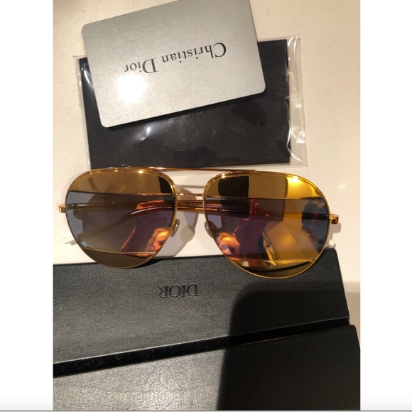 Christian Dior Christian Dior DiorSplit1 1VTSQ Sunglasses Women\'s Yellow Gold main image 4